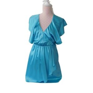 Halston Heritage Blue silk wrap dress.  
Bundle 3 items for 30% off!!!